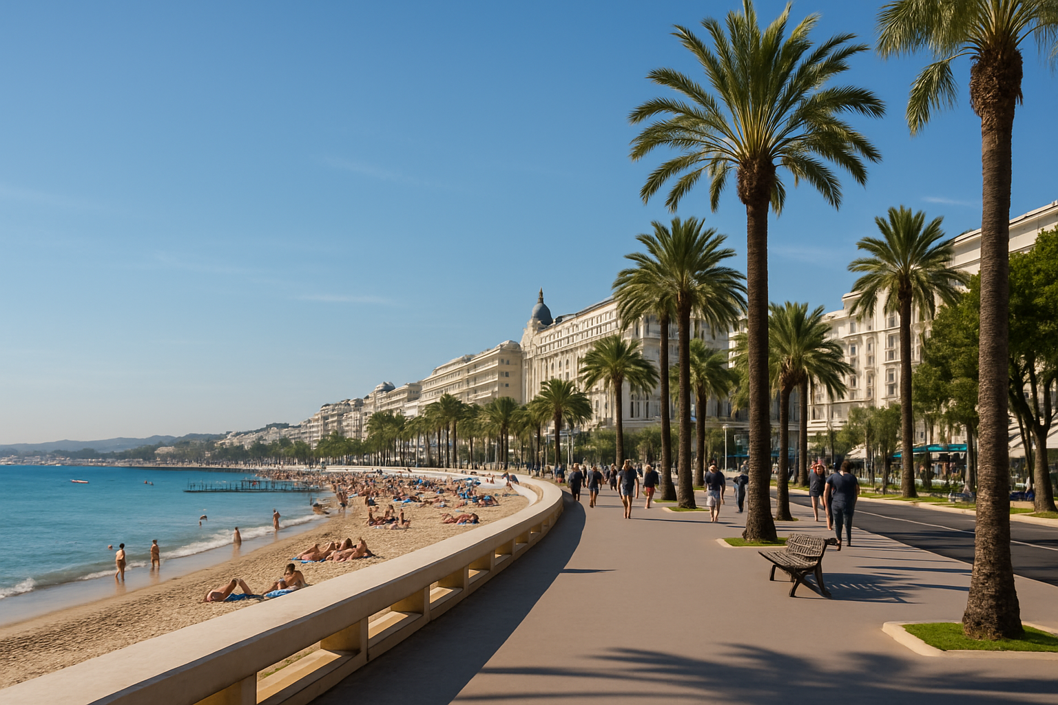 Vue de la Croisette à Cannes